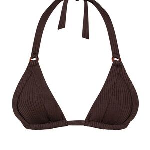 Monday Swimwear Morocco Espresso Ribbed Bikini Top